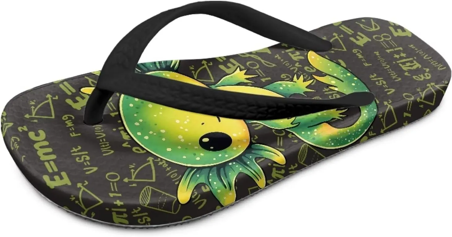 Boy Girl Flips Flops for Kids Cartoon Print Slip-on Thong Sandals Kids Slides for Beach Swim Pool