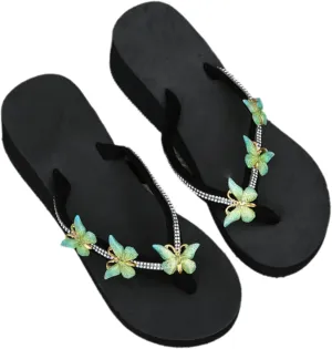 Butterfly Shoes, Butterfly Sandals Slippers, Ladies Stylish Summer Flip Flops Casual Rhinestone Butterfly Sandals Slippers