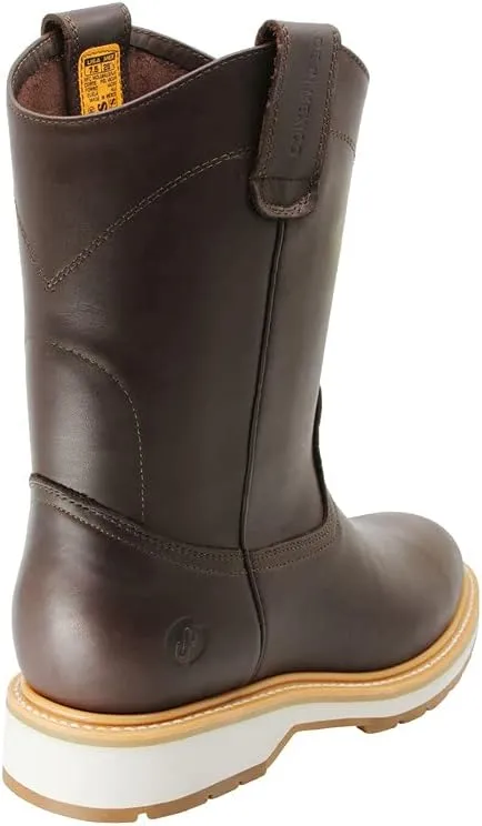 Cactus Men's 7832A Wellington Heel Oil Tumbled Full Grain Leather High Flexibility Polyurethane and Rubber Dual Density Outsole Ranching Farming Fruit Picking Work Boot Pull-on Wellington