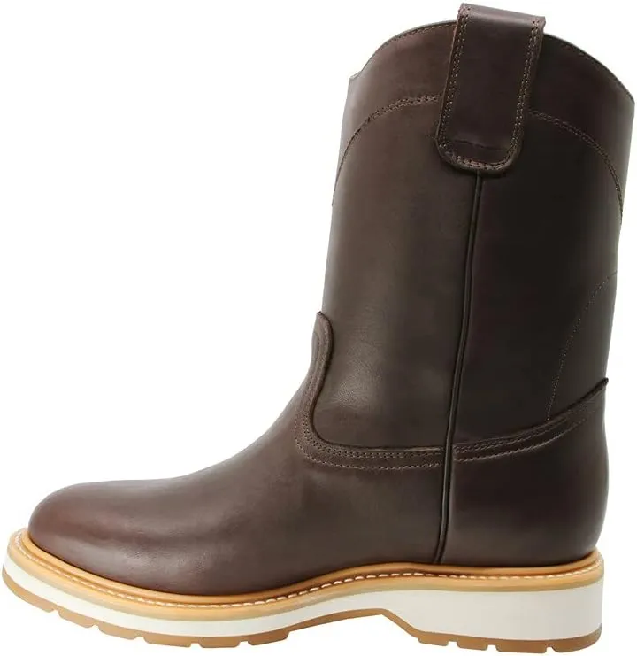 Cactus Men's 7832A Wellington Heel Oil Tumbled Full Grain Leather High Flexibility Polyurethane and Rubber Dual Density Outsole Ranching Farming Fruit Picking Work Boot Pull-on Wellington