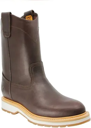 Cactus Men's 7832A Wellington Heel Oil Tumbled Full Grain Leather High Flexibility Polyurethane and Rubber Dual Density Outsole Ranching Farming Fruit Picking Work Boot Pull-on Wellington