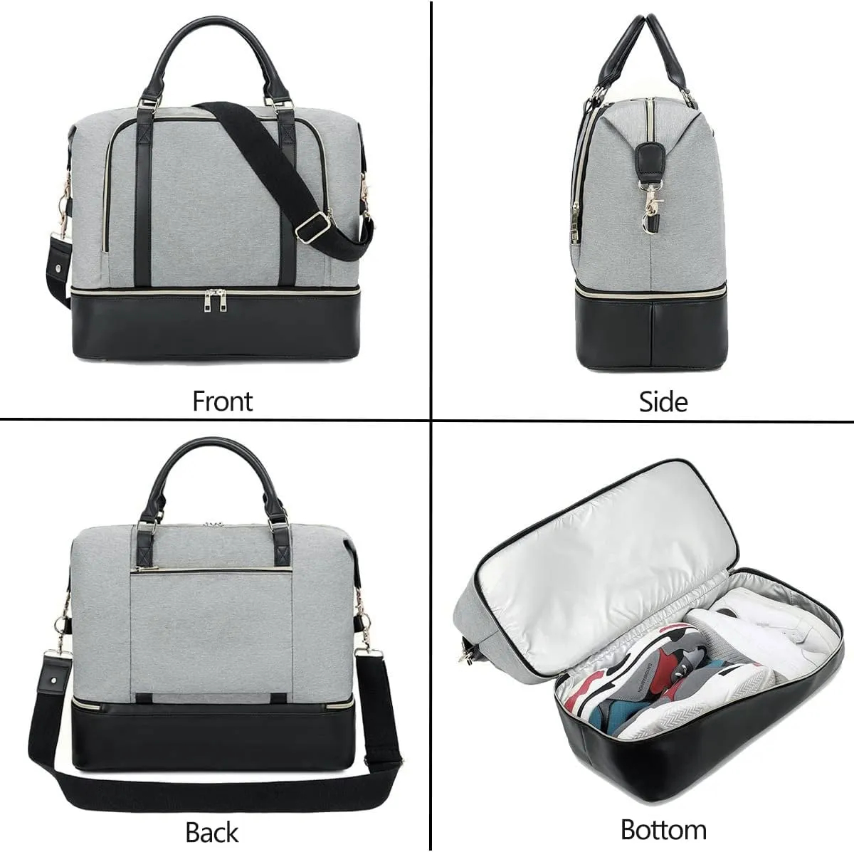 CAMTOP Women Ladies Travel Weekender Bag Overnight Duffel Carry-on Tote Bag fit 15.6 Inch Laptop Computer