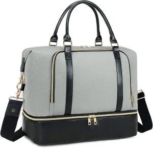 CAMTOP Women Ladies Travel Weekender Bag Overnight Duffel Carry-on Tote Bag fit 15.6 Inch Laptop Computer