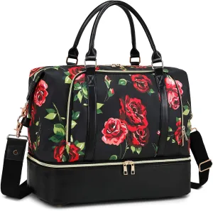 CAMTOP Women Ladies Travel Weekender Bag Overnight Duffel Carry-on Tote Bag fit 15.6 Inch Laptop Computer