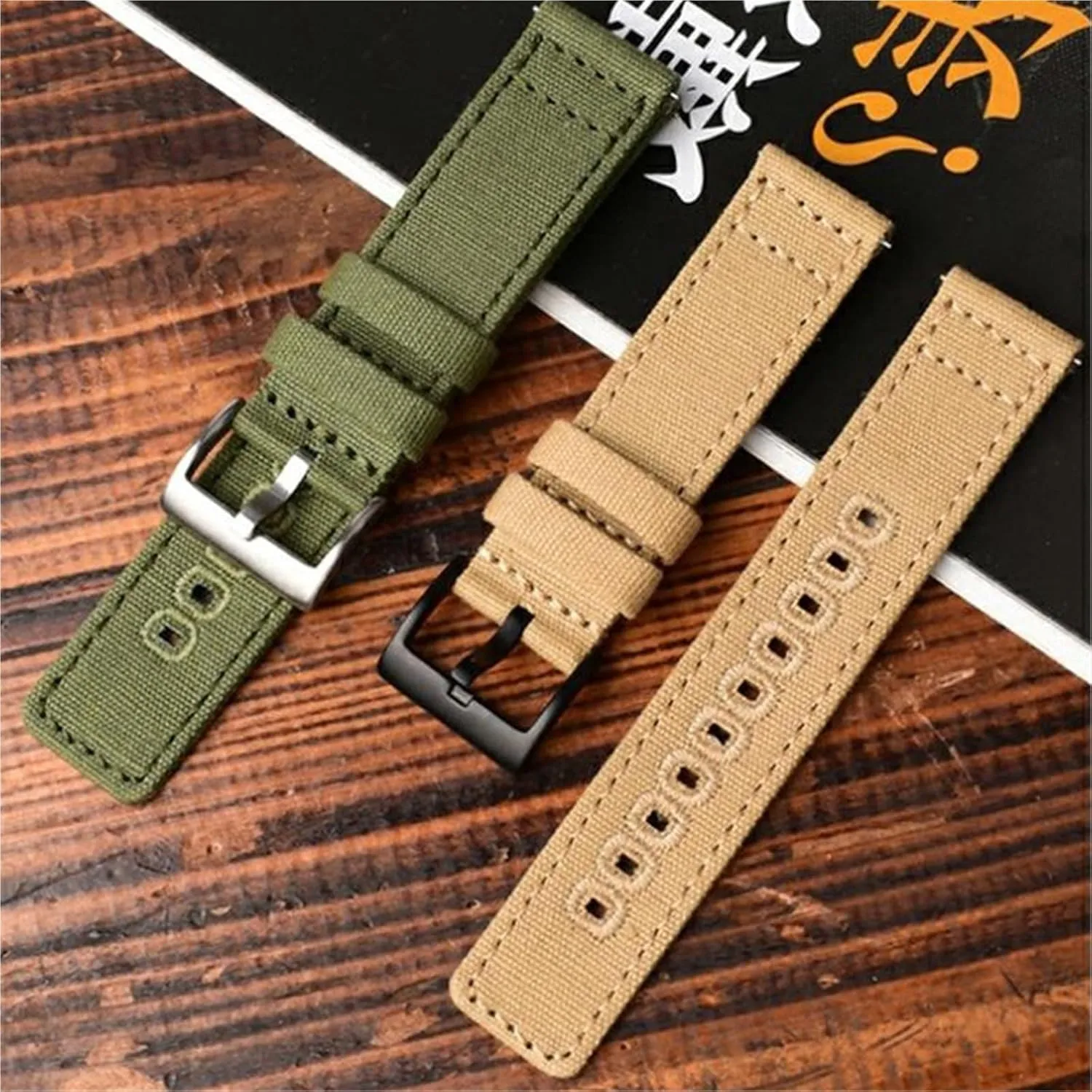 Canvas Watch Band Replacement Strap 18mm 19mm 20mm 22mm Quick Release Watchband Men Women Universal Strap