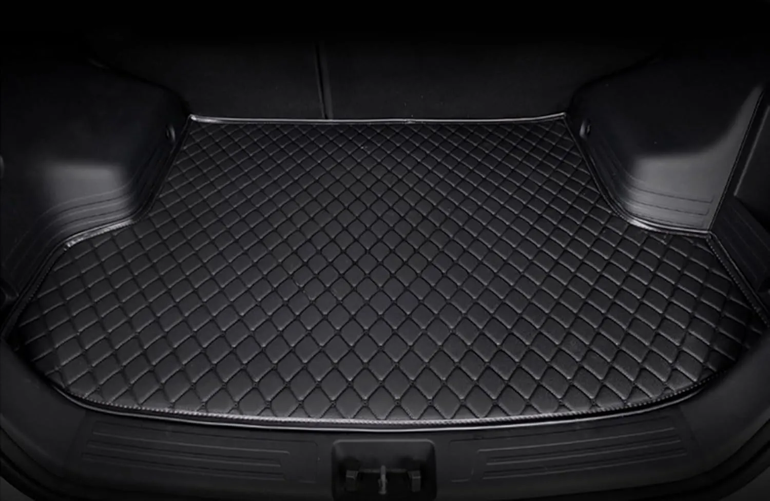 Car Boot Mats for Genesis G80 EV Pure Electric 2023 2024, Custom Protector Pad Cargo Tray Liners Trunk Carpets All Weather Interior Accessories,Black