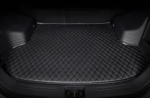 Car Boot Mats for Genesis G80 EV Pure Electric 2023 2024, Custom Protector Pad Cargo Tray Liners Trunk Carpets All Weather Interior Accessories,Black