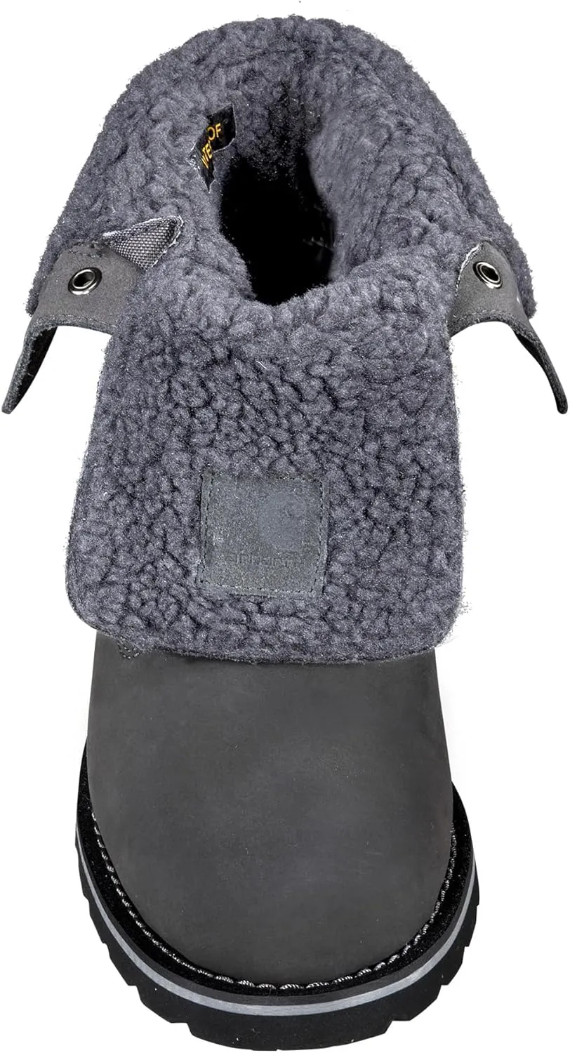Carhartt Women's Waterproof Sherpa Lined Fold Down Winter Wedge Boot