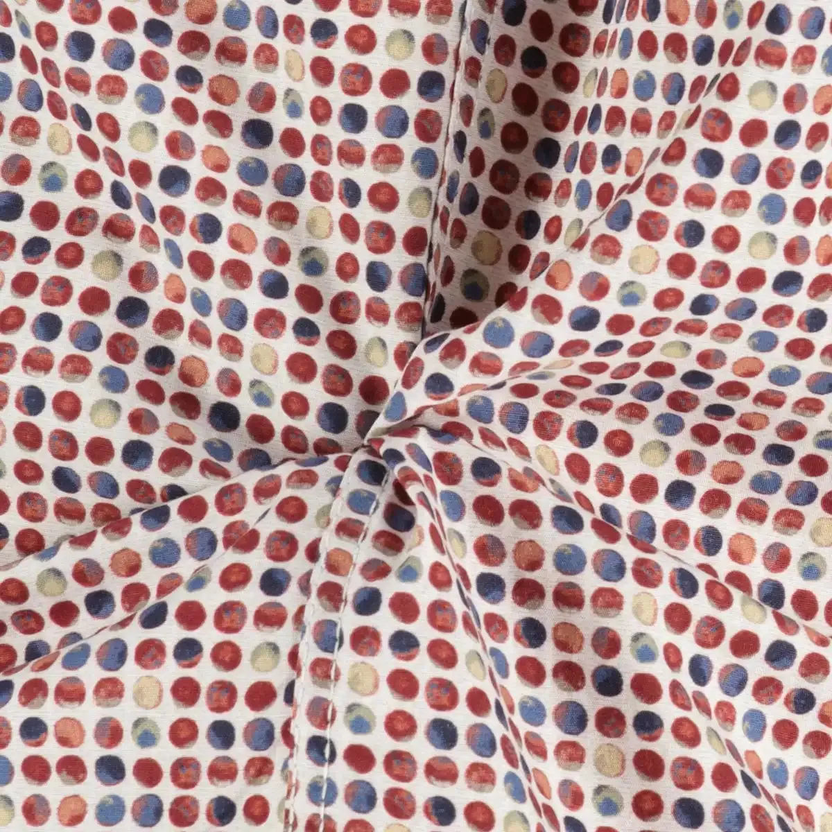 Casa Moda Short Sleeve Shirt Casual Fit Circular Print Red