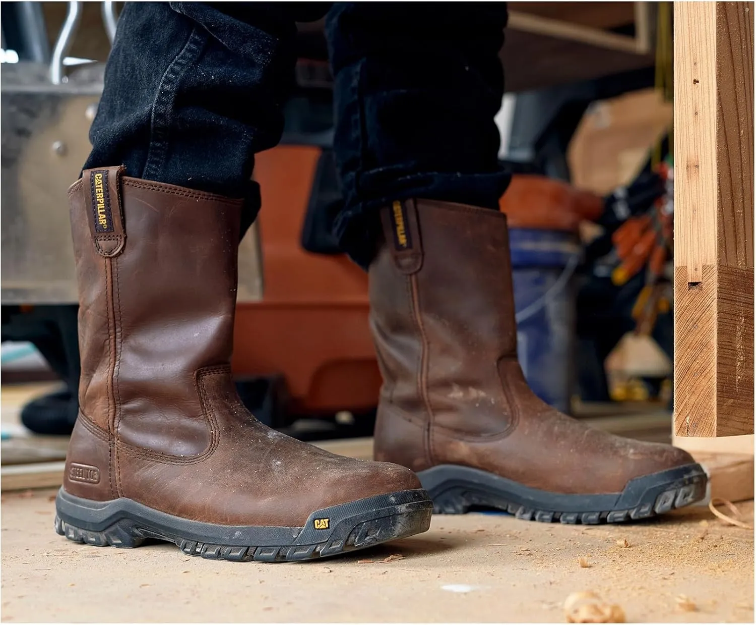 Cat Footwear Men's Drawbar Steel Toe Construction Boot