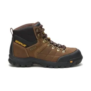 Caterpillar Men's Threshold Waterproof Soft Toe Work Boot Real Brown | Black