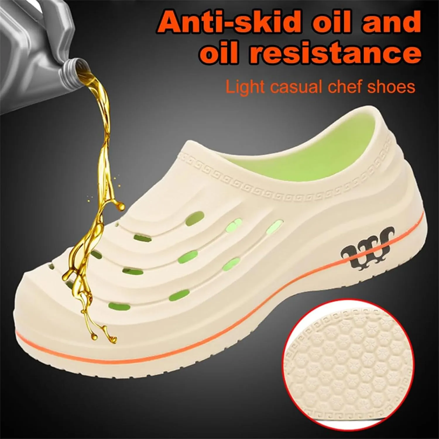 Chef Shoes for Men and Women Slip-Resistant Nursing Shoes Nurse Loafers Kitchen Restaurant Work Comfortable Lightweight & Waterproof Zapatos de Chef Clogs for Women