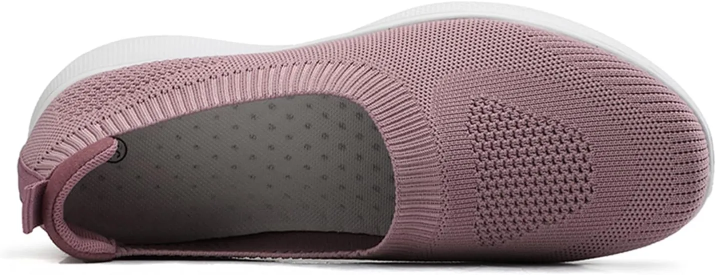 ChicWind Women's Mesh Walking Loafer Shoes Slip on Sock Sneakers Easy Nurse Flat Work Shoes