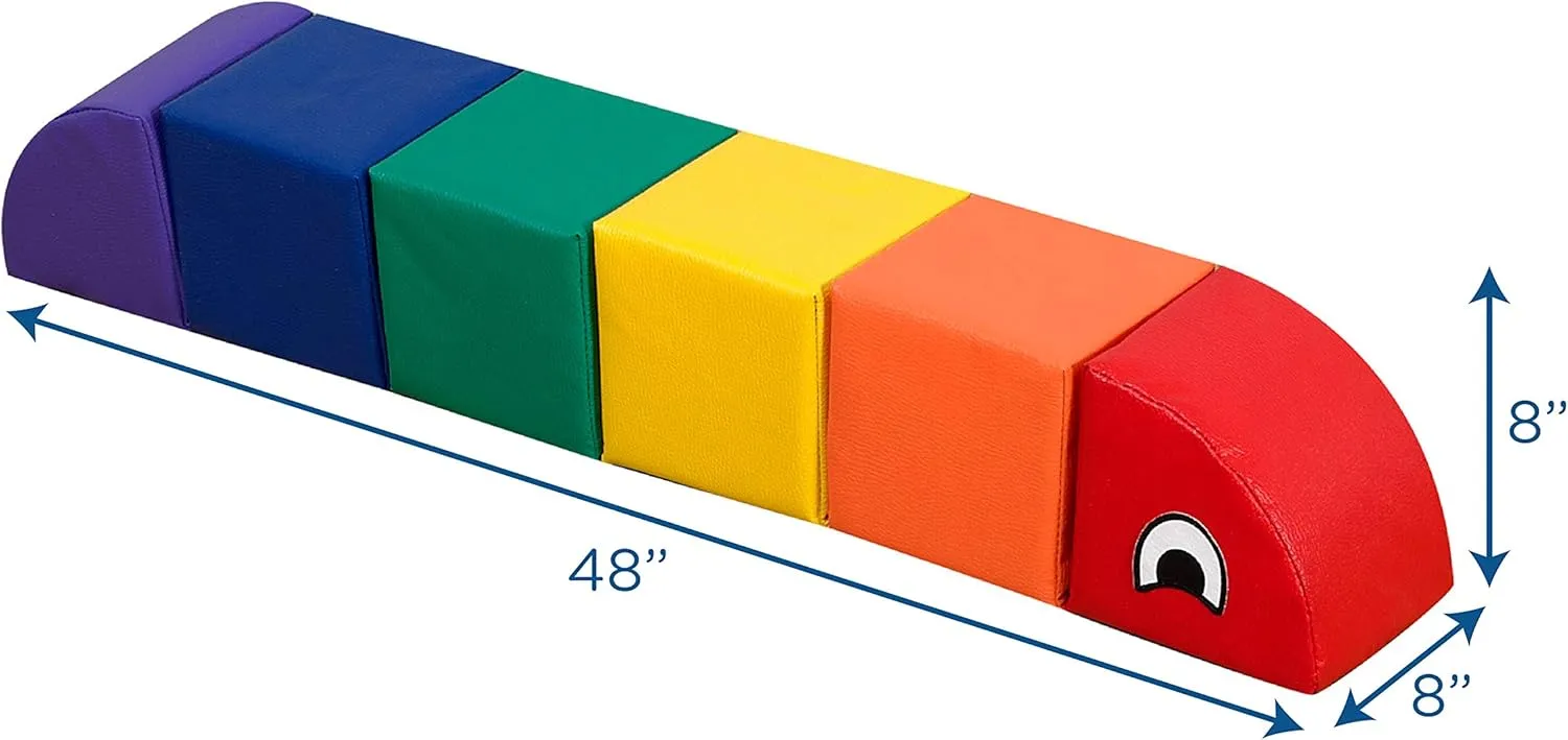 Children's Factory-CF331-061 Momma Inchworm Foam Climber, Soft Play Equipment, Kids Climbing Toys, Toddler Indoor Crawling Toy for Daycare/Homeschool/Playroom, Multi, Momma - Large