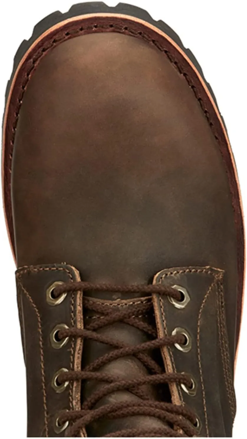Chippewa Men's Classic 2.0 8" Leather Lace Up Work Boot - Soft Toe Lace Up Boot - Durable Vibram Sole