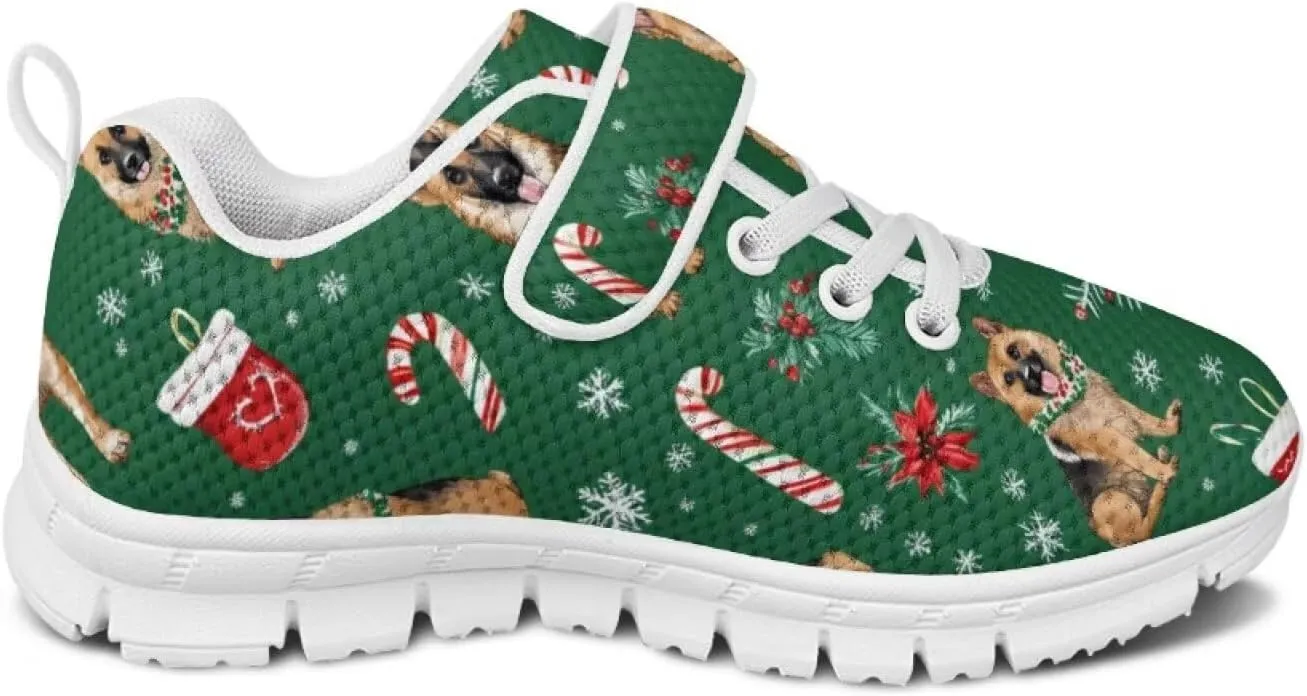 Christmas Sneakers Slip on Shoes for Kids Girls Boys Walking Running