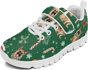 Christmas Sneakers Slip on Shoes for Kids Girls Boys Walking Running