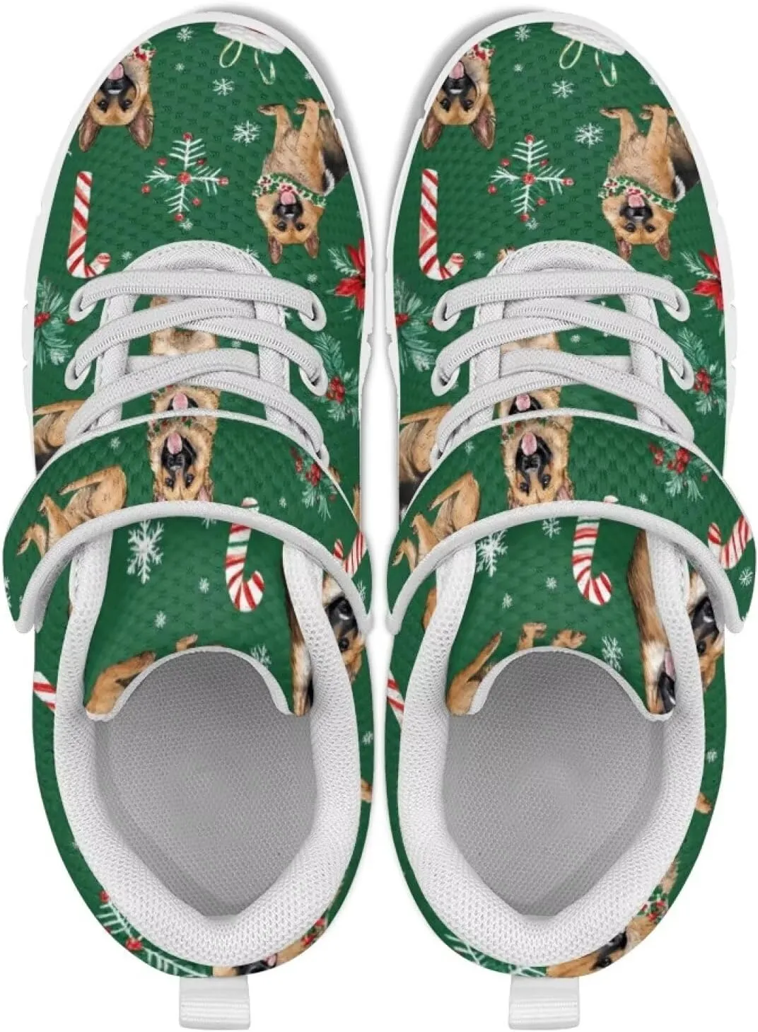 Christmas Sneakers Slip on Shoes for Kids Girls Boys Walking Running