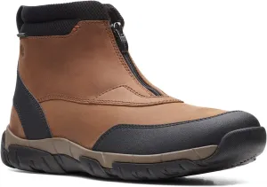 Clarks Mens Grove Zip Leather Front Zipper Casual and Fashion Sneakers