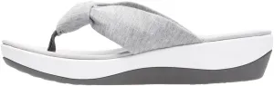 Clarks Women's Arla Glison Flip Flop, Grey Heather Fabric, 6 M US