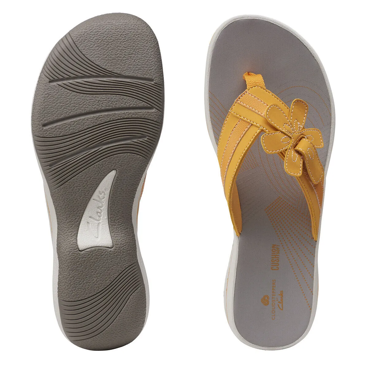 Clarks Women's Brinkley Flora H Yellow