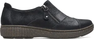 Clarks Women's Caroline Grace Loafer, Black Leather, 8