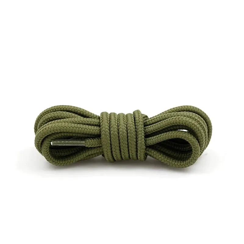 Classic Solid Round Shoelaces - Durable Polyester Shoe Laces