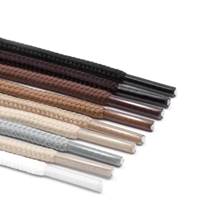 Classic Solid Round Shoelaces - Durable Polyester Shoe Laces