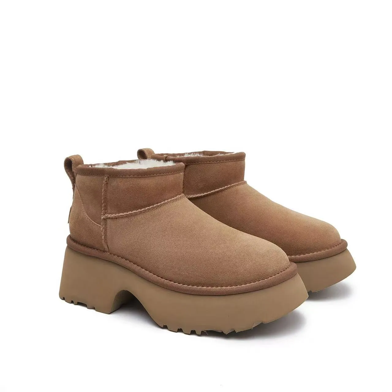 Classic Ultra Mini Ugg - 6cm Heel Block Sole - 100% A-Grade Double Face Australian Sheepskin