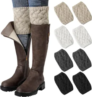 Clothirily Boot Socks for Women, Winter Warm Boot Cuffs, Short Leg Warmers Boot Topper Socks