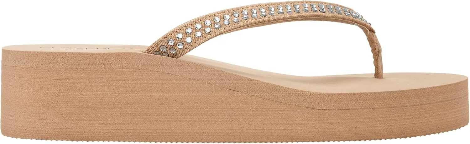 CLOVERLAY Women’s Flip Flops Platform Sandals Wedge Flip Flop Thong Sandal