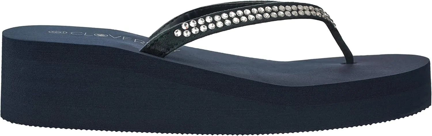 CLOVERLAY Women’s Flip Flops Platform Sandals Wedge Flip Flop Thong Sandal