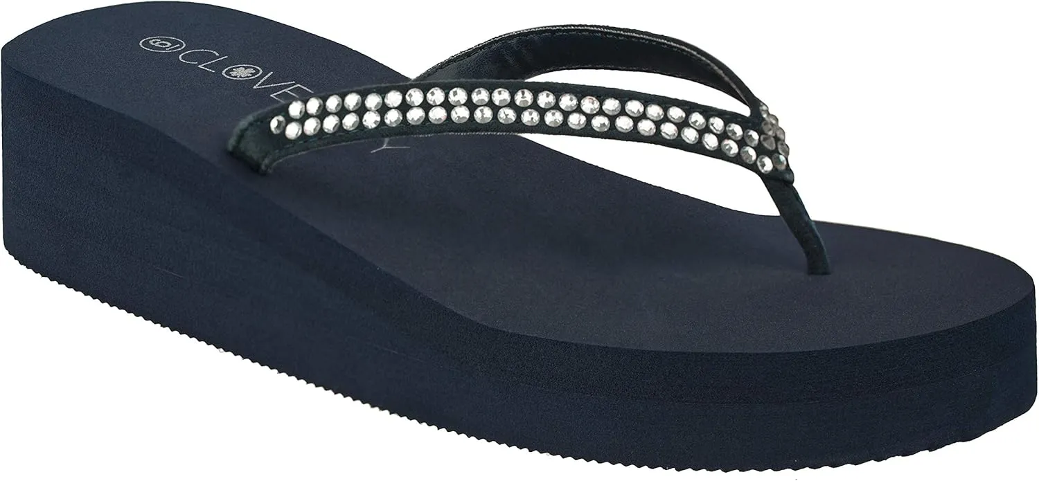 CLOVERLAY Women’s Flip Flops Platform Sandals Wedge Flip Flop Thong Sandal