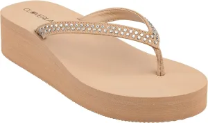 CLOVERLAY Women’s Flip Flops Platform Sandals Wedge Flip Flop Thong Sandal