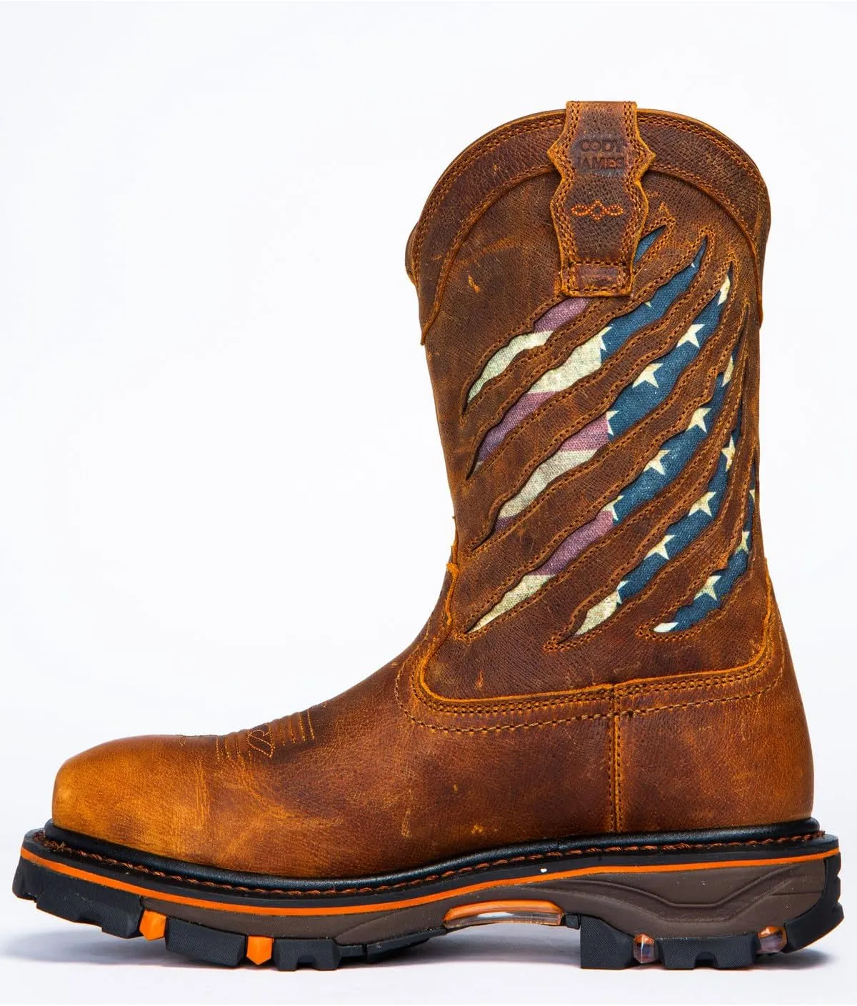 Cody James Men's Flag Western Work Boot Nano Composite Toe - Dbp-3-A