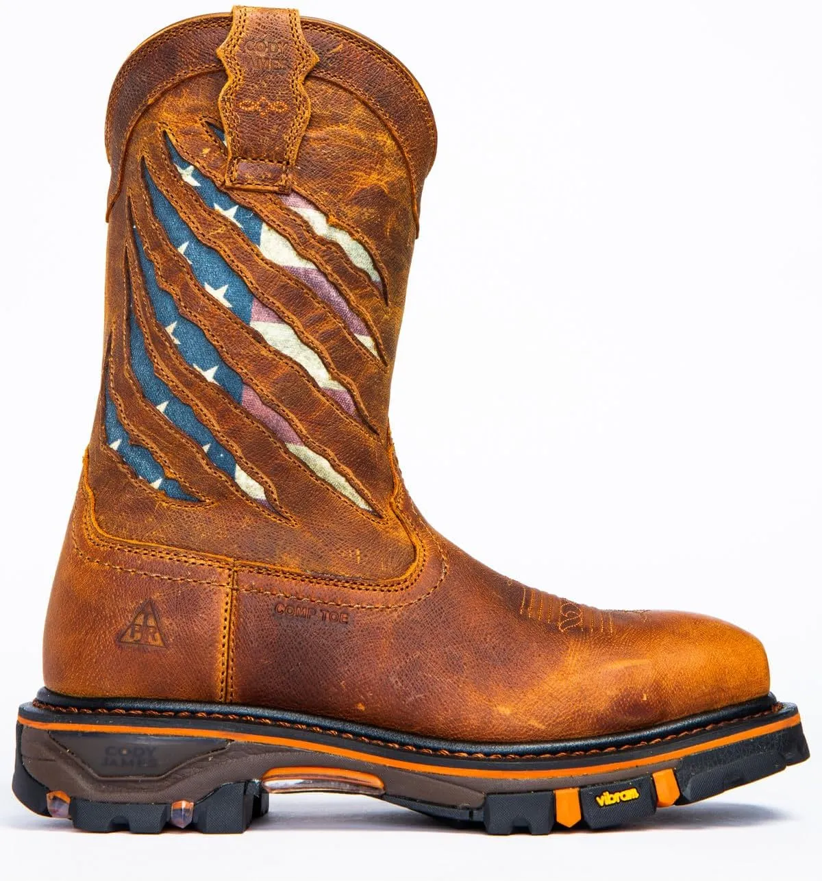 Cody James Men's Flag Western Work Boot Nano Composite Toe - Dbp-3-A