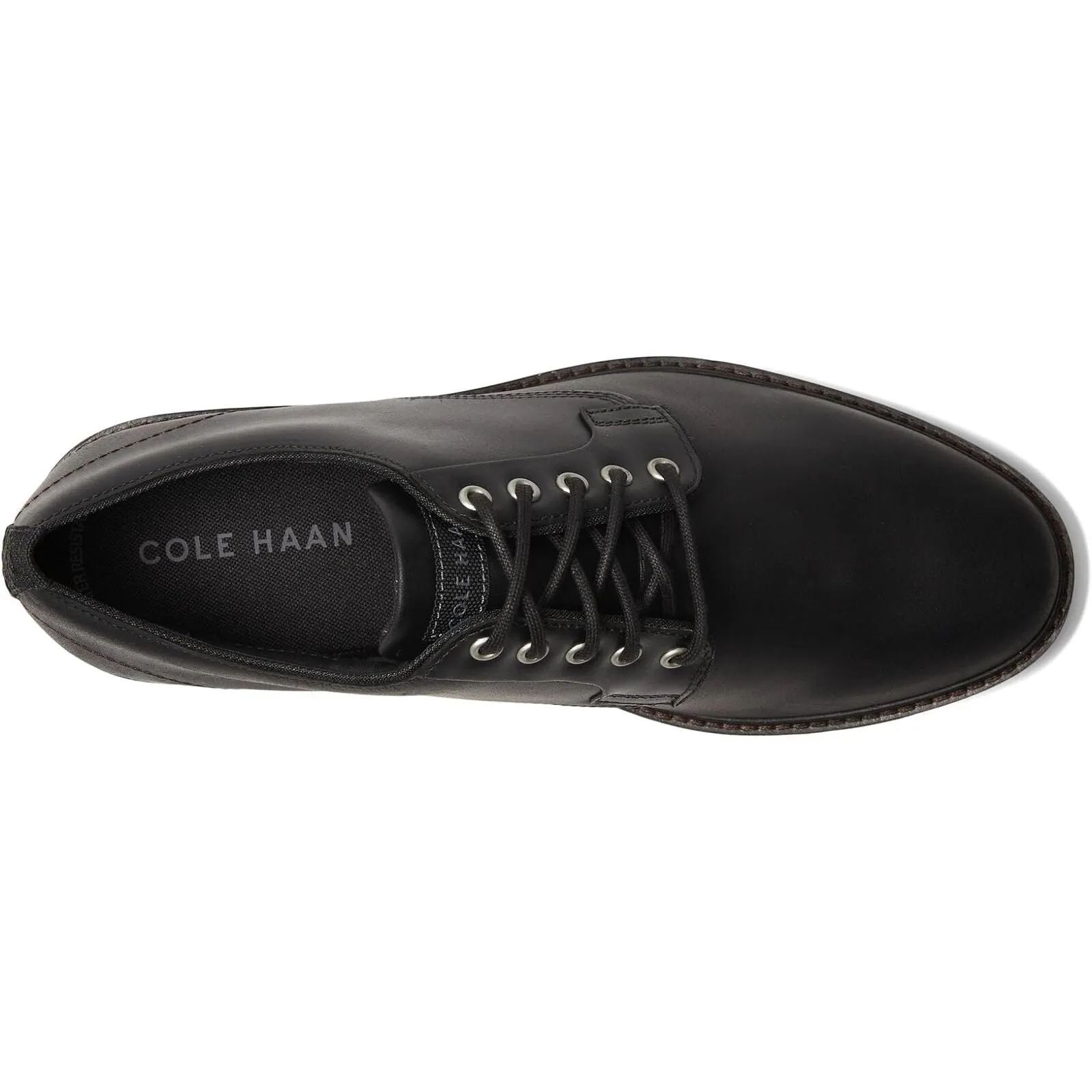 Cole Haan Men's Midland Lug Plain Toe Oxford Black/Black WR Leather C38472
