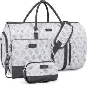 Convertible Garment Duffel Bag for Travel - Carry On Garment Bags With Toiletry Bag Large Weekender Bag for Men Women 2 in 1 Hanging Suitcase Suit Travel Duffel Overnight Bags 4pcs Set