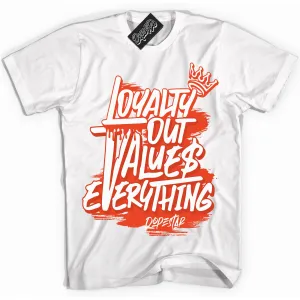 Cosmic Clay Dunk Sneaker Shirt Loyalty Out Values Everything Graphic