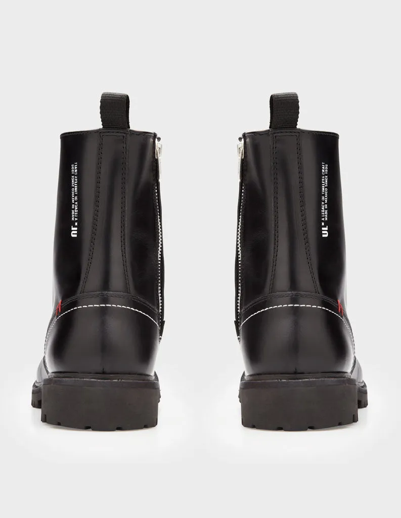 Crow Biker Boots - Geniune Leather Rugged Protection Moto Boots