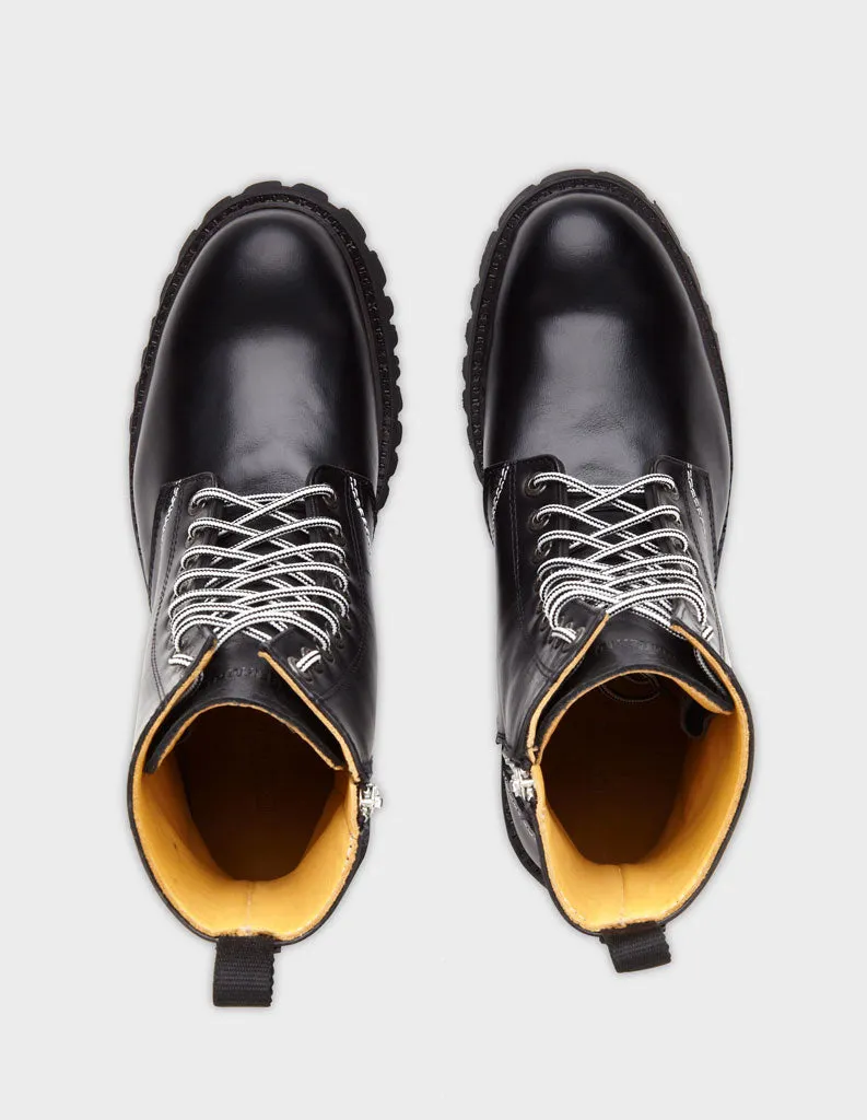 Crow Biker Boots - Geniune Leather Rugged Protection Moto Boots