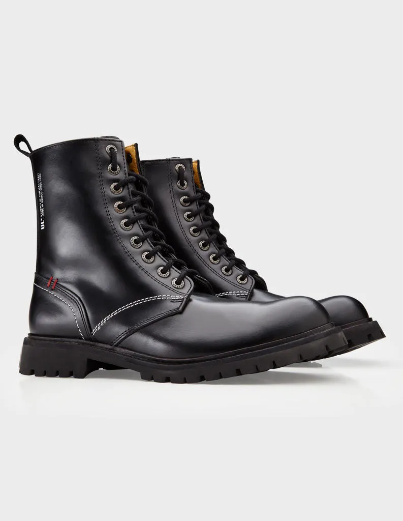 Crow Biker Boots - Geniune Leather Rugged Protection Moto Boots