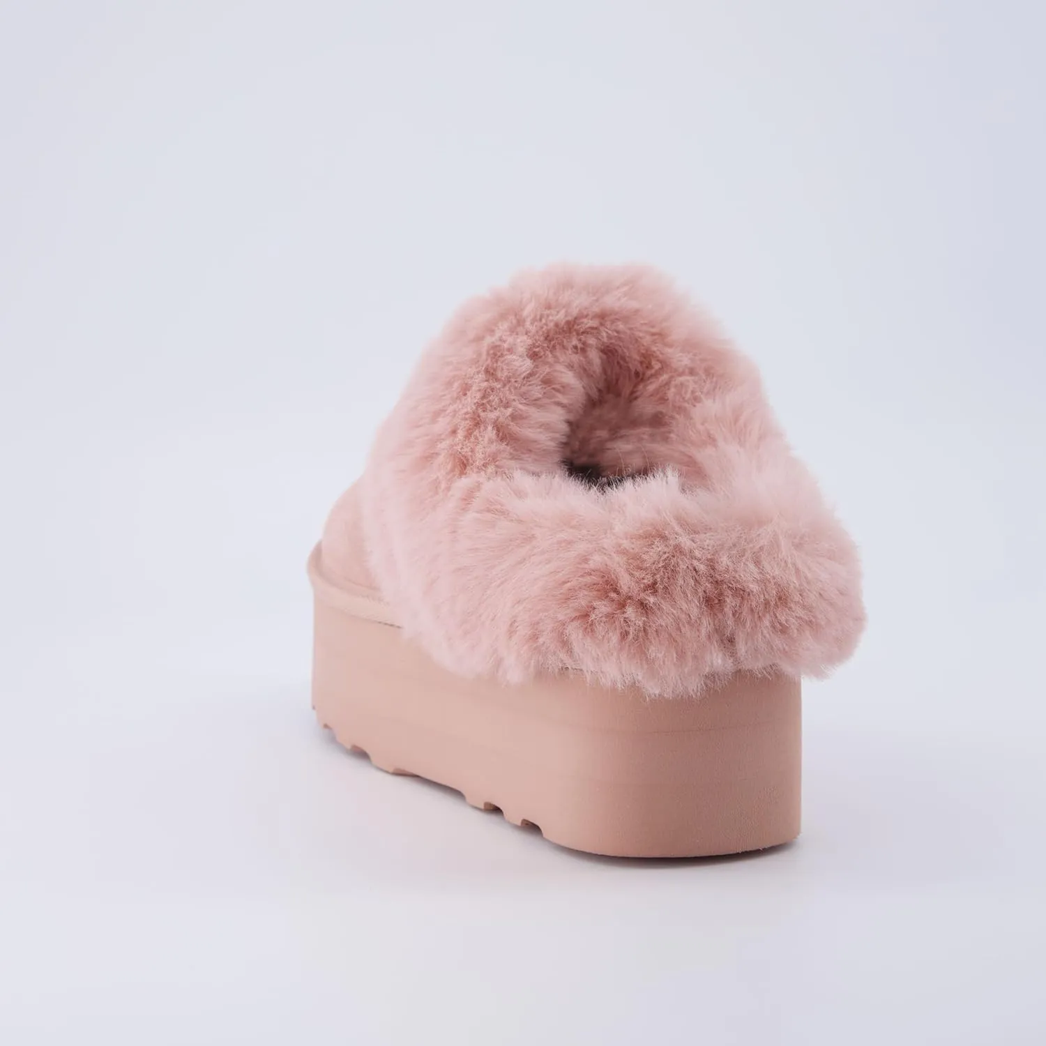 CUSHIONAIRE Women's Husky Genuine Suede cozy mule Platform  Memory Foam, Wide Widths Available