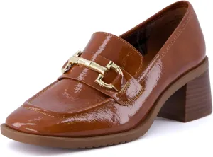 CUSHIONAIRE Women's Royal Block Heel Loafer  Memory Foam, Wide Widths Available