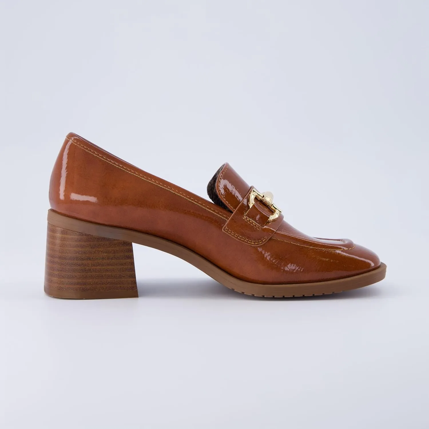CUSHIONAIRE Women's Royal Block Heel Loafer  Memory Foam, Wide Widths Available