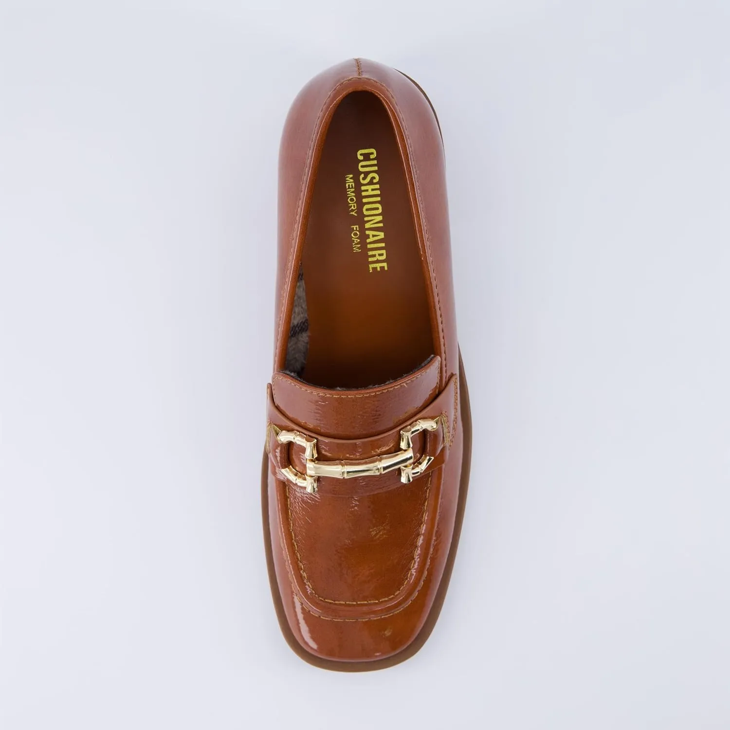 CUSHIONAIRE Women's Royal Block Heel Loafer  Memory Foam, Wide Widths Available