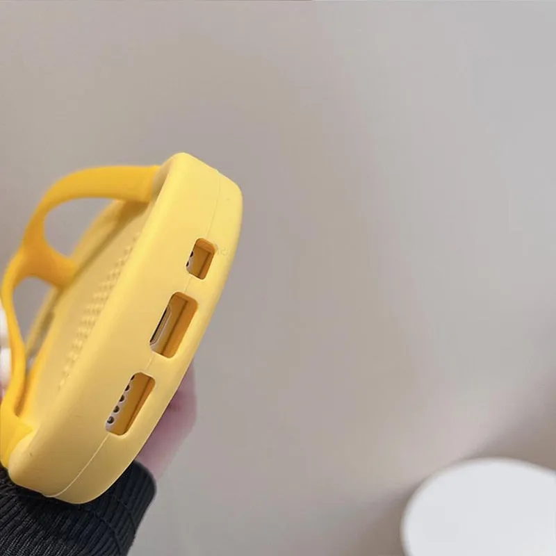 Cute Yellow Flower Flip-Flop Soft Silicone iPhone Case