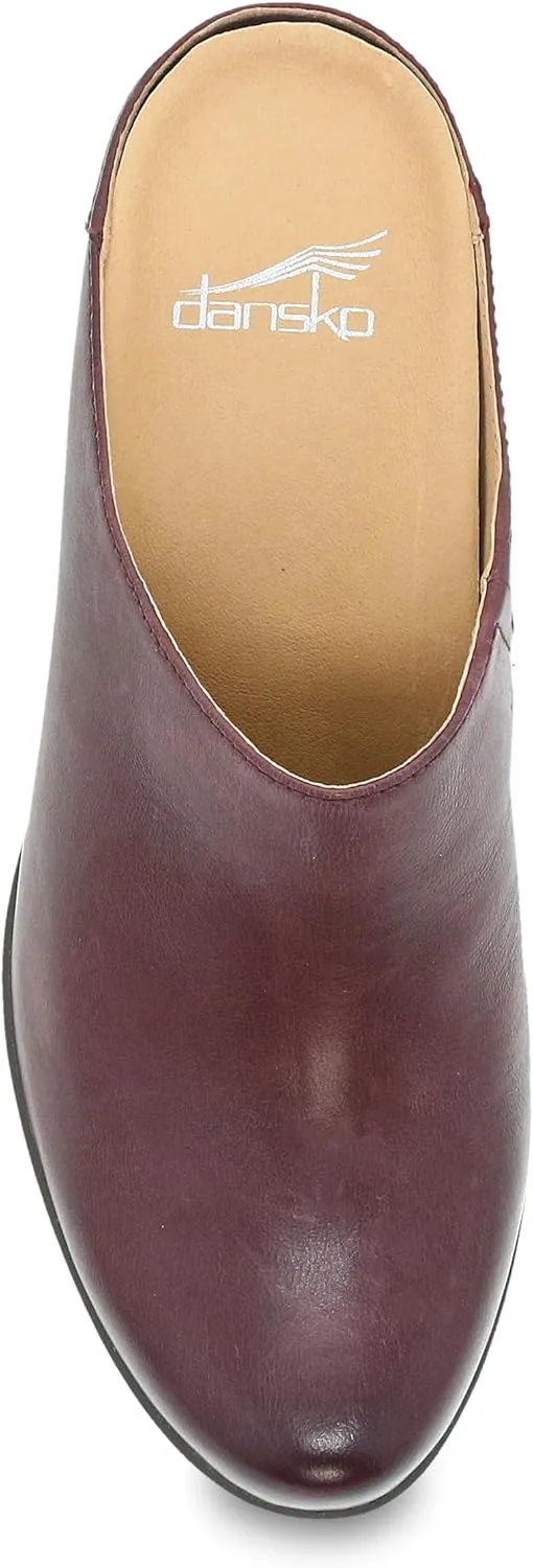 Dansko Carrie Slip-On Mule for Women - Premium Leather and Rubber Outsole for Long-Lasting Wear Natural Arch and Memory Foam Footbed for Added Support