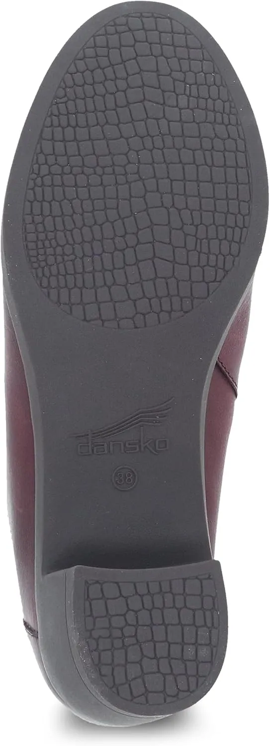 Dansko Carrie Slip-On Mule for Women - Premium Leather and Rubber Outsole for Long-Lasting Wear Natural Arch and Memory Foam Footbed for Added Support