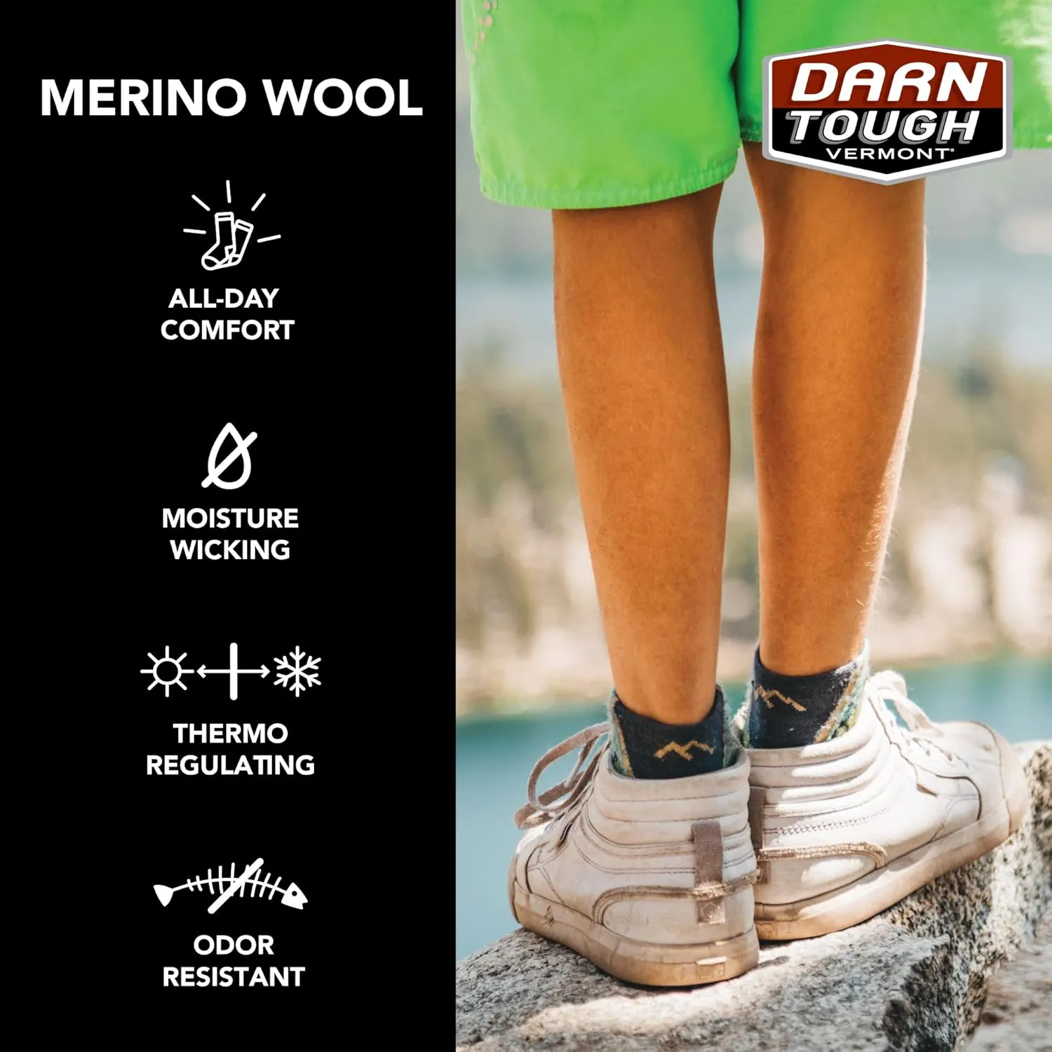 Darn Tough Jr. Kids' Sal Micro Crew Lightweight with Cushion Hiking Sock (Style 3043) -